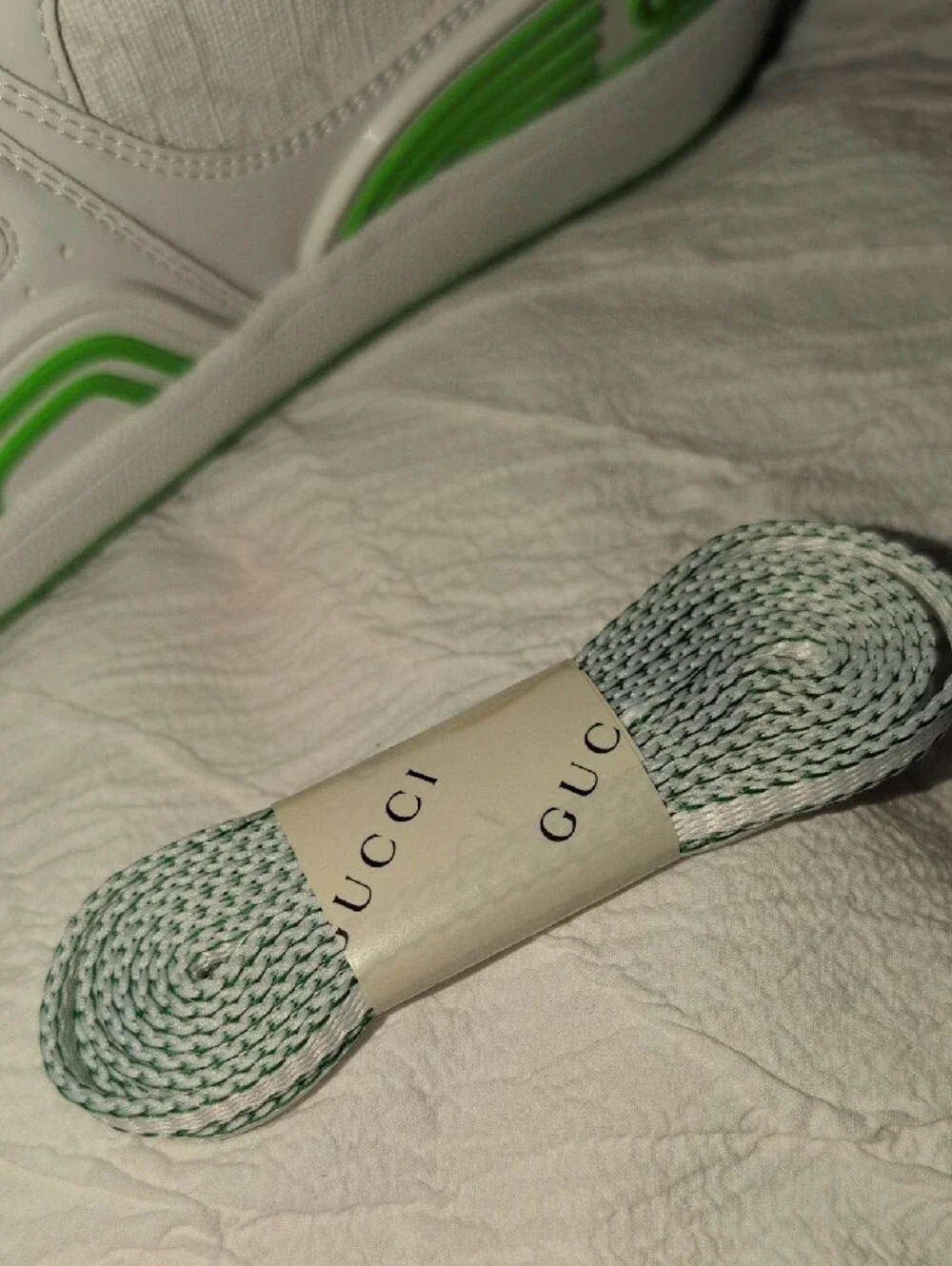 Gucci Basket Low Sneaker LEFT SHOE ONLY White Green Demetra Men's 11